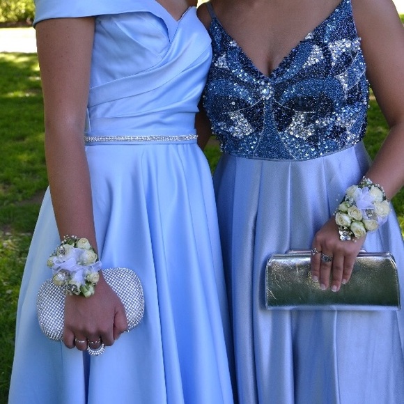 beaded prom dress WORN ONCE - Picture 3 of 4